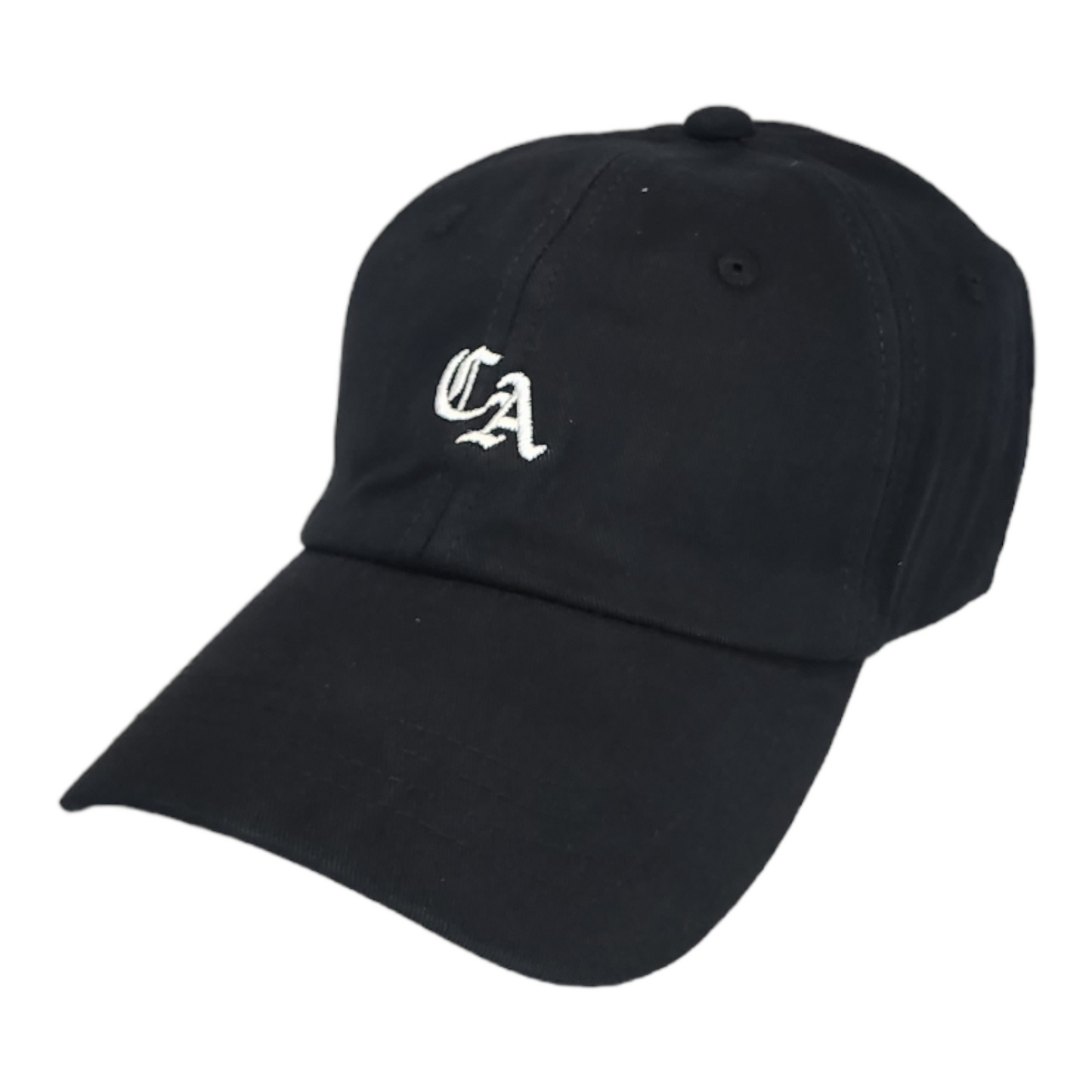 CA California Dad Hat, Curved Brim, Adjustable Strap, Black Cotton Baseball Cap for Men & Women Golf, Gym, Hike, Surf