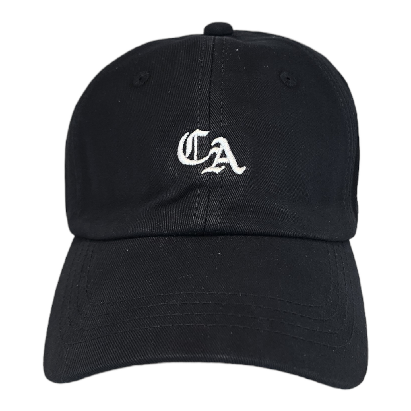 CA California Dad Hat, Curved Brim, Adjustable Strap, Black Cotton Baseball Cap for Men & Women Golf, Gym, Hike, Surf